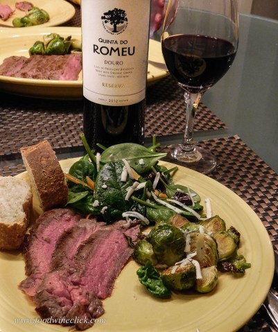 Keep it simple at the condo: flank steak, bag salad, roasted brussels sprouts. 