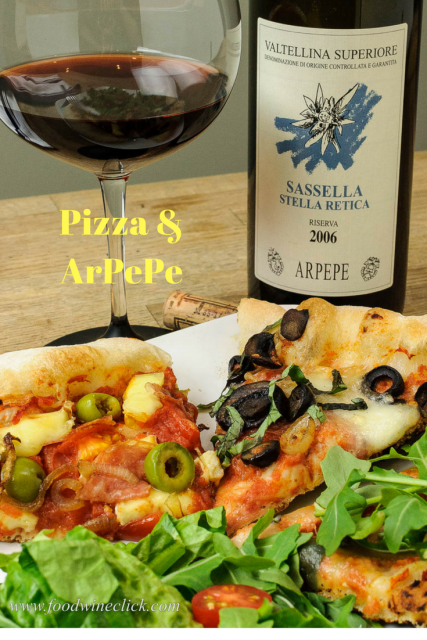 Pizza and ArPePe Valtellina Superiore Riserva Sassella