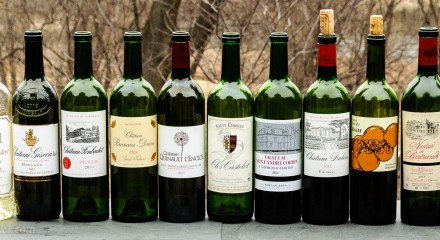 A variety of bordeaux wines