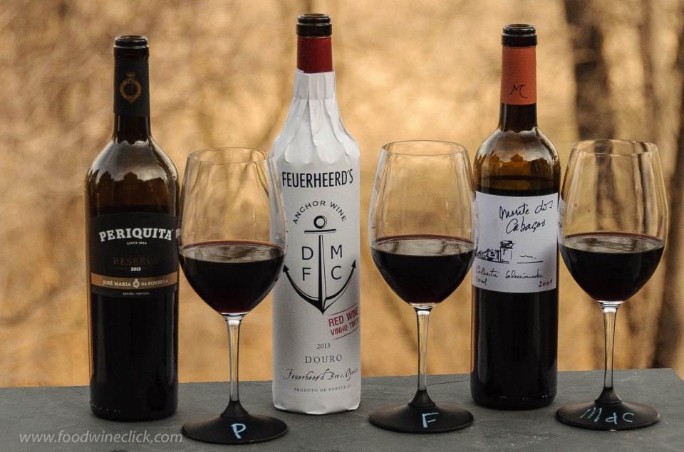 Three dry red wines from Portugal