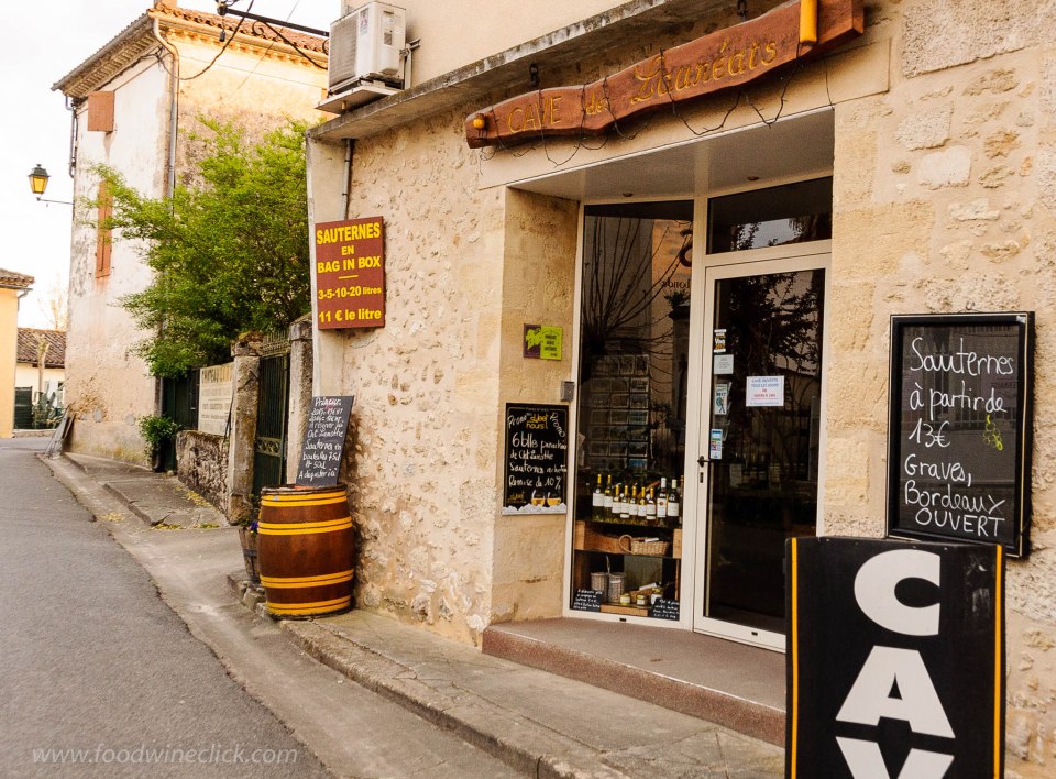 Sauternes wine shop