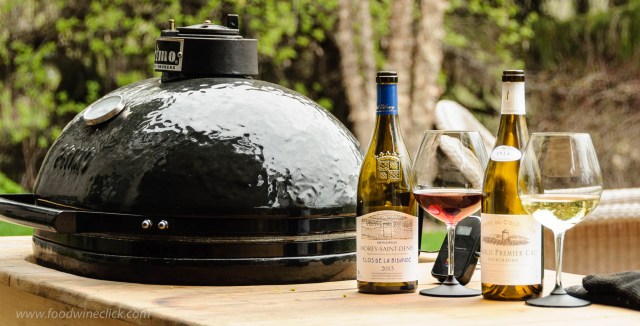 Burgundy wines paired with rabbit roasted on the Primo ceramic grill