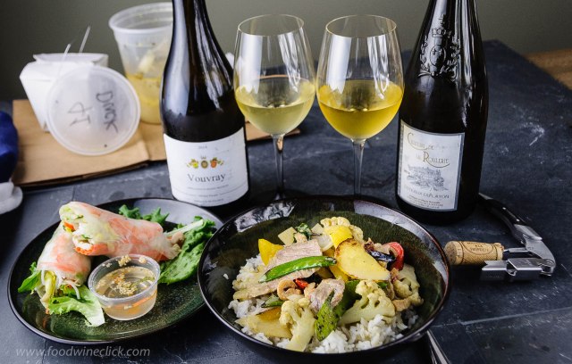 Testing sweet Loire Valley wines with spicy Thai green curry