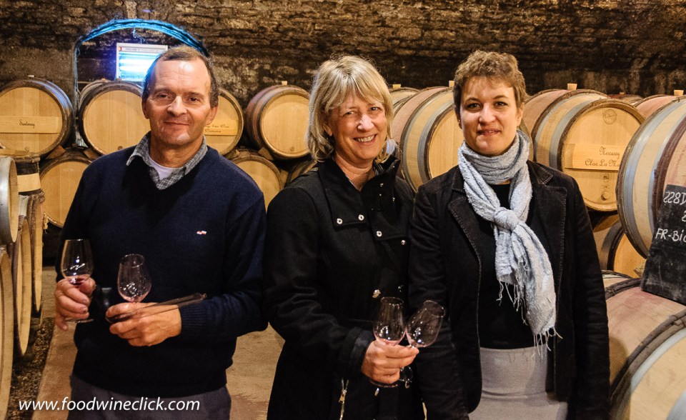 Eric de la Broise and Sophie Doche, winemaking team at Louis Max in Burgundy