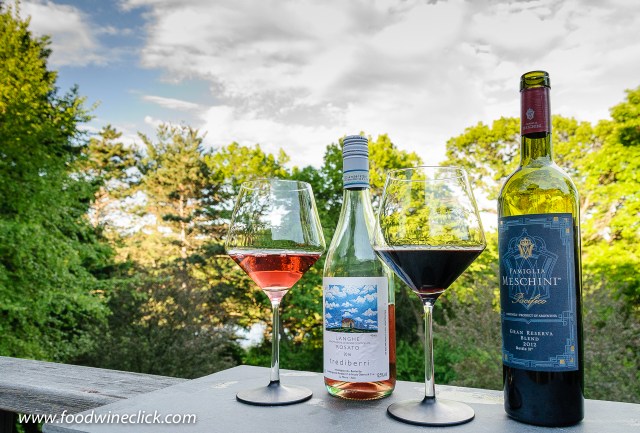 Trediberri rosato and Famiglia Meschini Pacifico red blend wines