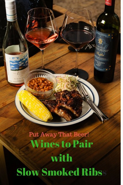 Wines to pair with slow smoked ribs details at www.foodwineclick.com