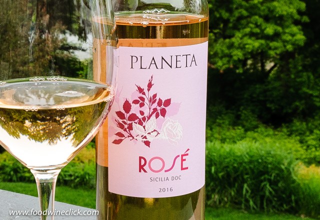 Planeta rosé is a blend of Nero d’Avola and Syrah grapes