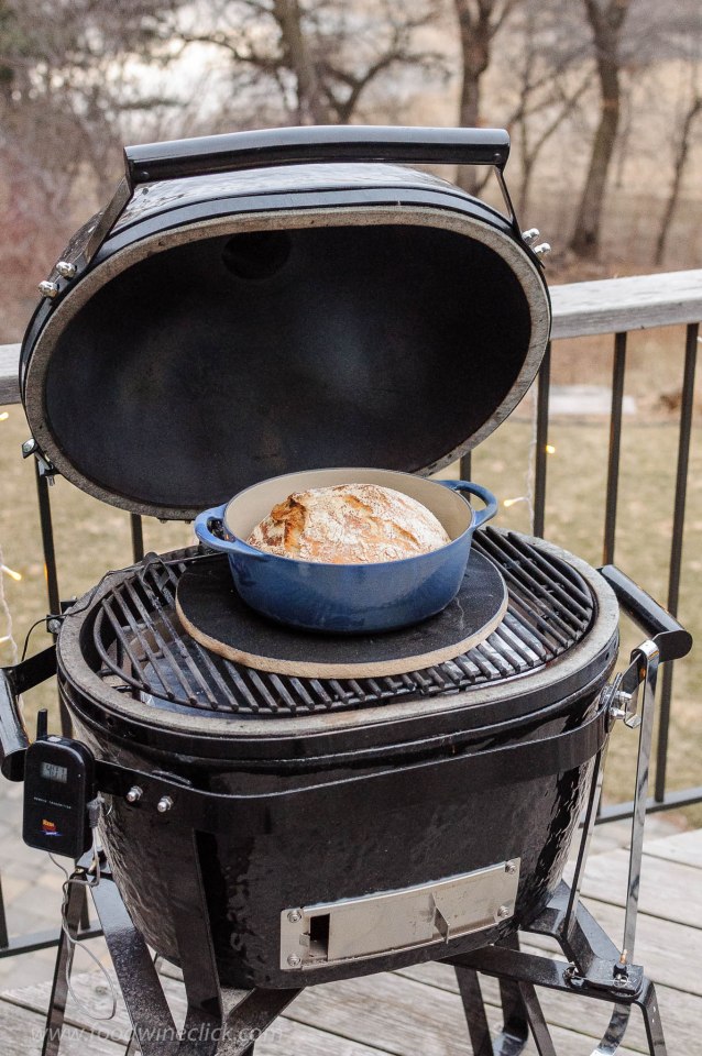 baking bread on Primo ceramic grill
