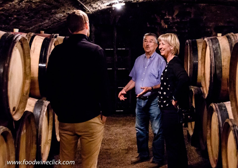 Raymond Boillot in the cellar at domaine Albert Boillot