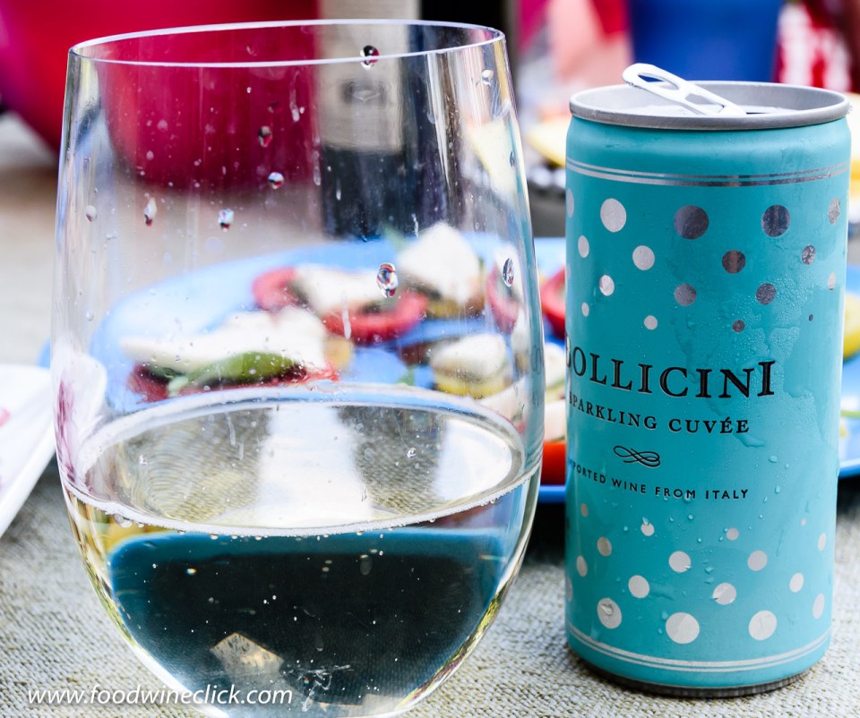 Bollicini Brut sparkling wine in a can
