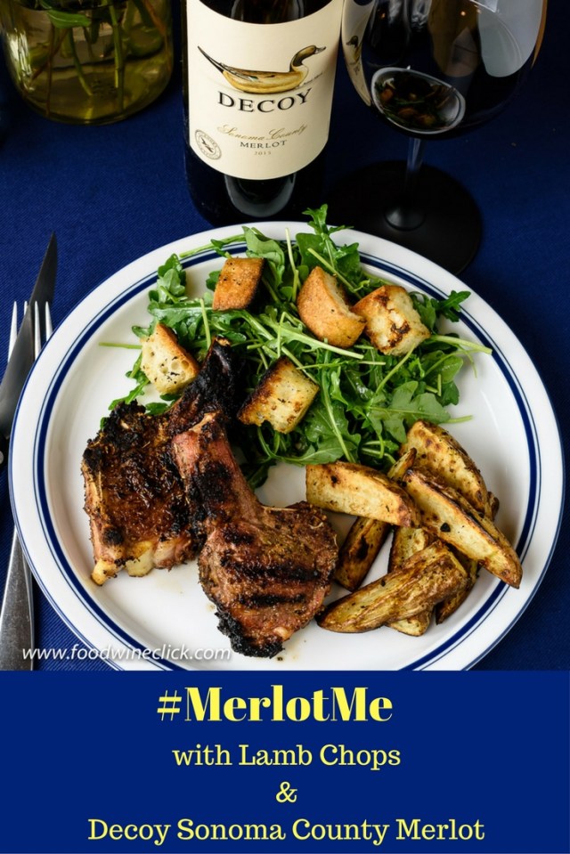 #MerlotMe means Decoy Merlot and lamb chops at www.foodwineclick.com