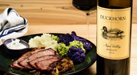 Grill braised brisket with Duckhorn Napa Valley Merlot