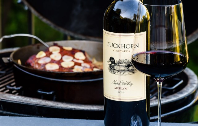 Duckhorn Merlot at the grill