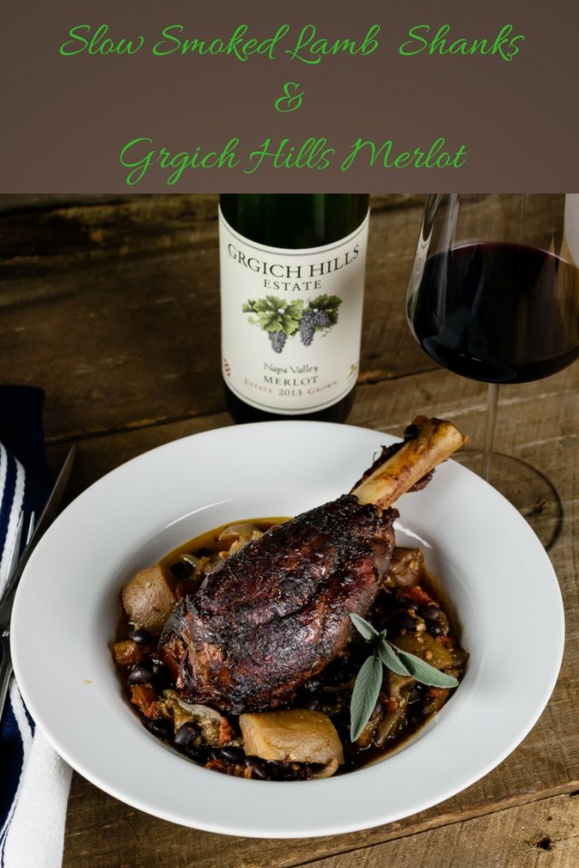 Slow Smoked Lamb Shanks & Grgich Hills Estate Merlot at www.foodwineclick.com