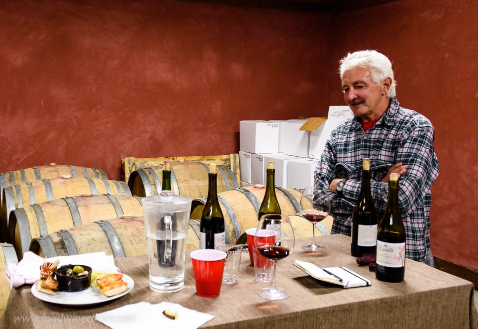 Emilio Castelli in the winery at Castelli Vineyards