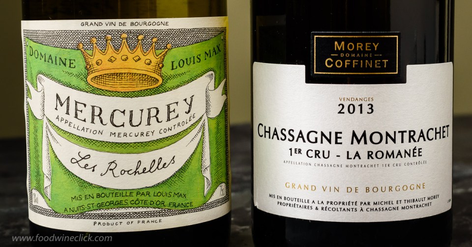 White Burgundy wines from Mercurey and Chassagne-Montrachet