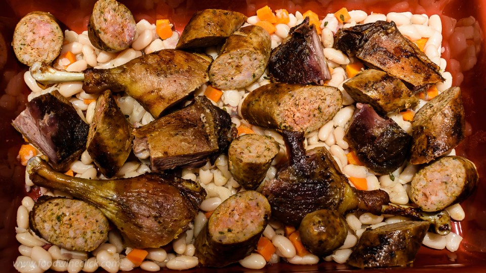 cassoulet being assembled