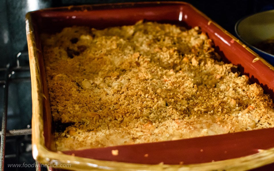 cassoulet cooking in the oven