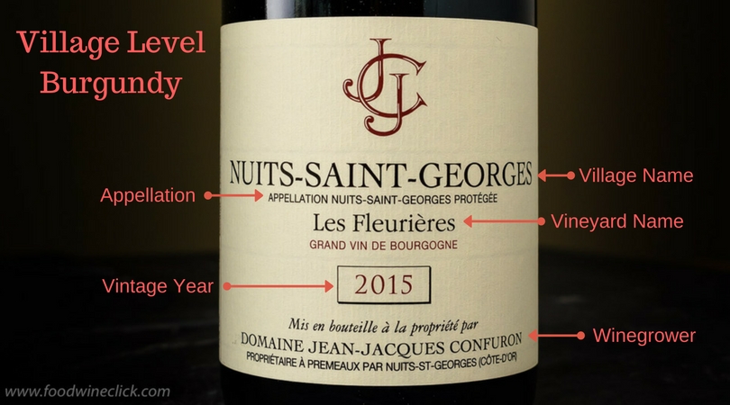 Explanation of a Burgundy wine label