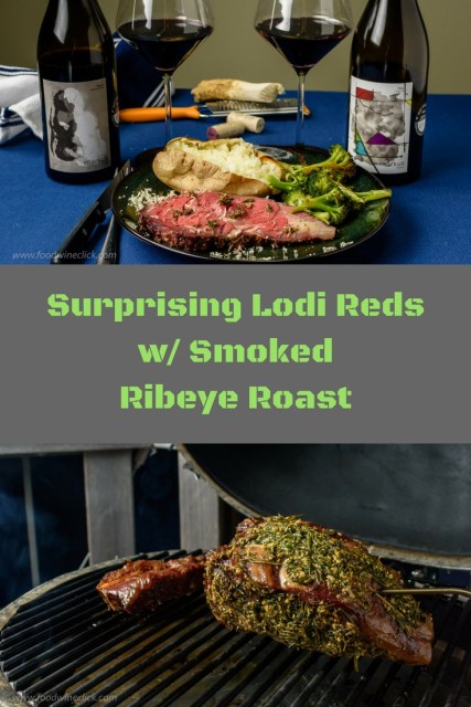 Markus Wine Co. red wines with slow smoked ribeye roast at www.foodwineclick.com