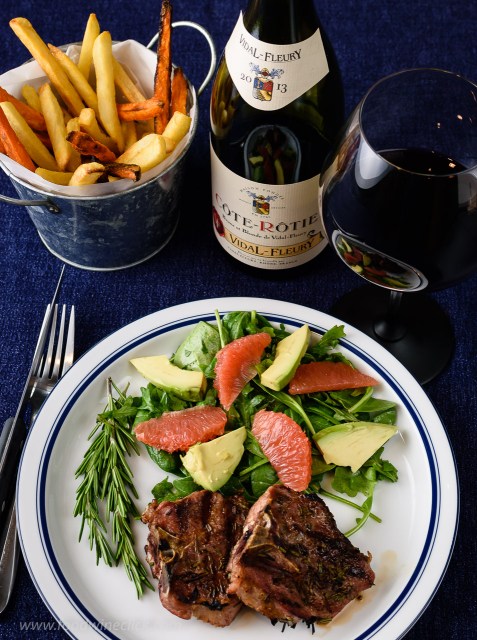Vidal-Fleury Côte-Rôtie with grilled lamb chops