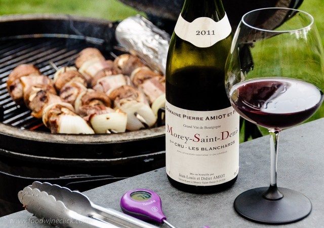 Domaine Pierre Amiot et Fils Morey-Saint-Denis red burgundy wine at the grill
