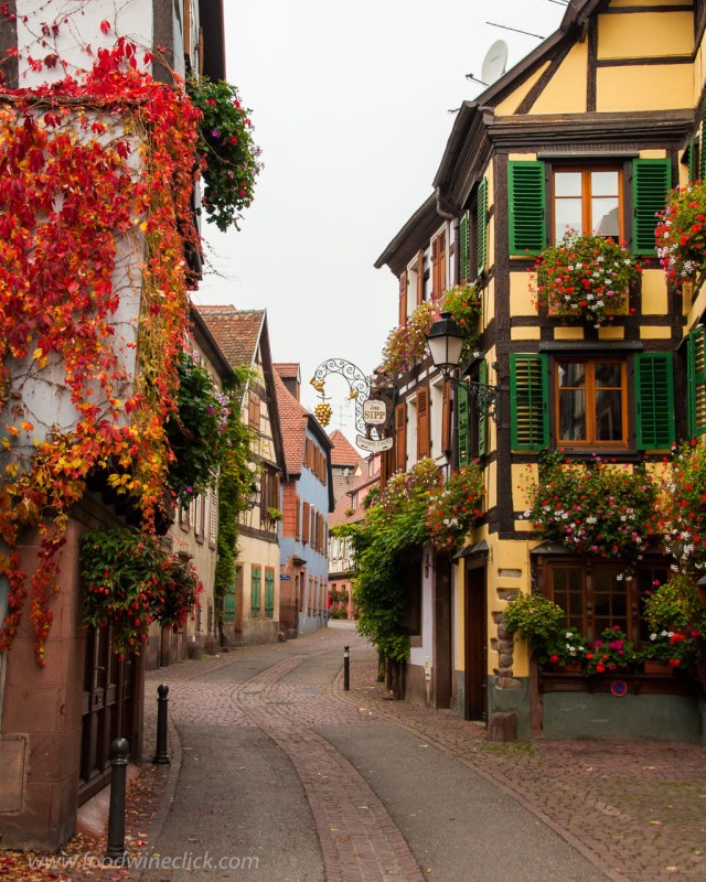 Alsace village view in Ribeauville