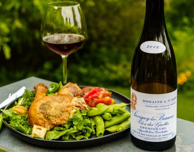 Domaine A.-F. Gros Pinot Noir with Zuni Cafe chicken