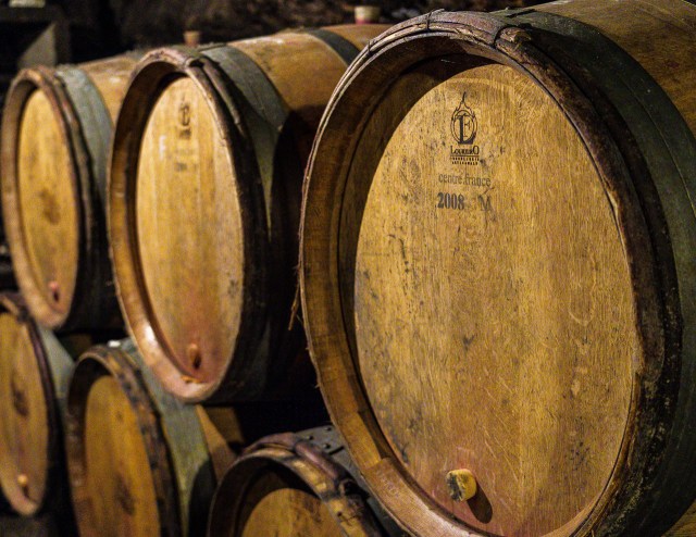 Barrels at Domaine Chevrot & Fils