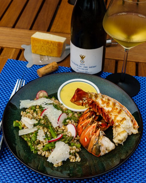 Château de Béru Chablis with grilled lobster