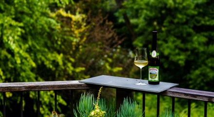 Granbazán Albariño in a beautiful backyard setting